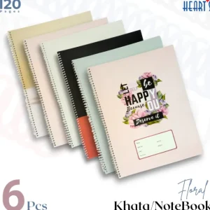 hearts floral spiral khata 120 page 6 pcs bangladesh 84b9dc0189e455adc14524918f207e5b1fa342dfc47315a0e6e999a893a41030.webp
